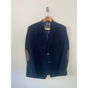 ⭐️Lauren Ralph Lauren Black Label Navy Corduroy Blazer Sport Coat Elbow Pads 41S